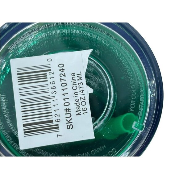 Starbucks Holiday Green Confetti Christmas Tumbler New With Lid And Straw - Picture 5 of 5